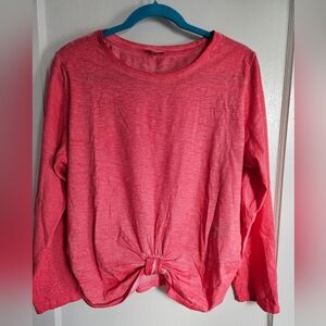 NIC+ZOE Pink Long Sleeve Blouse XL (fits like L) EUC